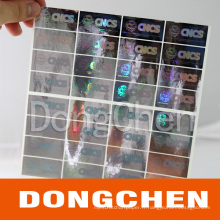 Anti-contrefaçon Hot Stamping Laser Holographic Overlays